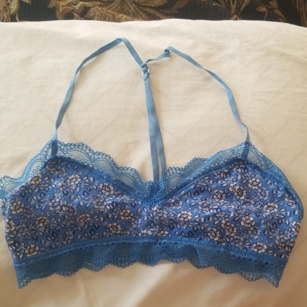 Live Love Dream floral lace bralette